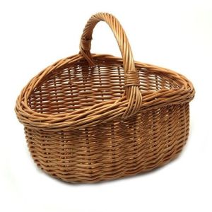 Oval Wicker Carry Handle Basket