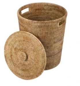 Round Wicker Laundry Storage Basket