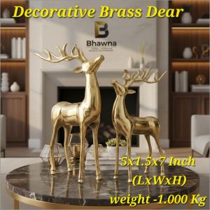 Brass Decorative Reindeer Pair