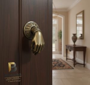 Lady Hand Design Brass Door Knocker