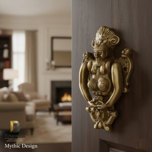 Mythological Design Brass Door Knocker
