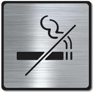 Stainless Steel No Smoking Sign Board