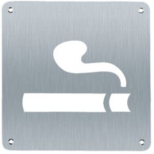 Stainless Steel Smoking Area Sign Board