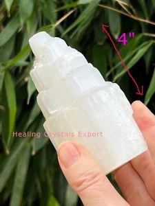 10cm White Selenite Mountain Crystal Tower