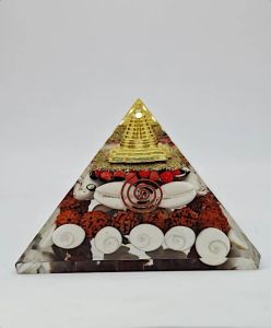 3 Inch Laxmi Shree Yantra Wealth Crystal Pyramid