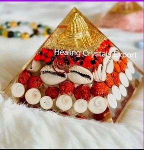 3 Inch Laxmi Shree Yantra Wealth Crystal Pyramid