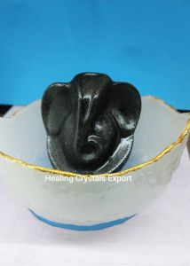 3 Inch Pyrite Ganesha Idol Money Bowl