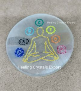 3 Inch Selenite Chakra Crystal Charging Plate