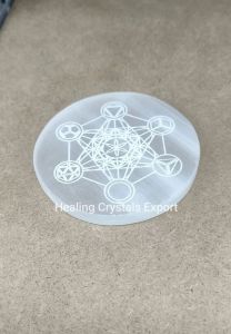 3 Inch Selenite Chakra Crystal Charging Plate