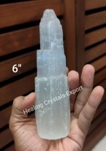 6 Inch White Selenite Crystal Tower