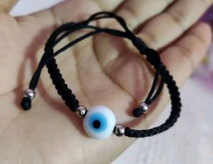 Black Evil Eye Adjustable Crystal Bracelet