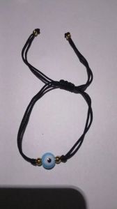 Black Evil Eye Adjustable Crystal Bracelet