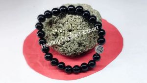 Black Obsidian Beaded Stretch Bracelet