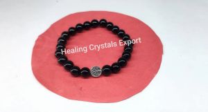 Black Obsidian Beaded Stretch Bracelet