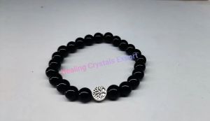 Black Obsidian Beaded Stretch Bracelet