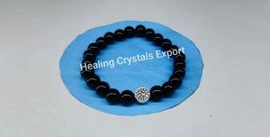 Black Obsidian Beaded Stretch Bracelet