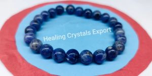 Blue Sodalite Polished Beaded Stretch Bracelet