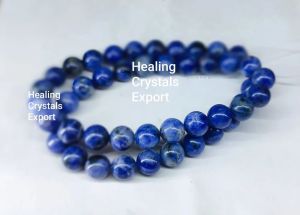Blue Sodalite Polished Beaded Stretch Bracelet