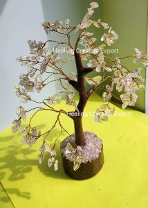 Clear Quartz Chip Crystal Decor Tree