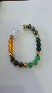 Dhan Yog Multistone Beaded Stretch Bracelet