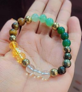 Dhan Yog Multistone Beaded Stretch Bracelet