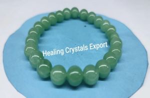 Green Aventurine Polished Beaded Stretch Bracelet