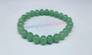 Green Aventurine Polished Beaded Stretch Bracelet