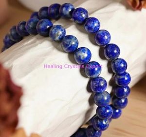Lapis Lazuli Deep Blue Beaded Stretch Bracelet