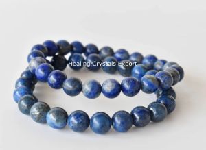 Lapis Lazuli Deep Blue Beaded Stretch Bracelet
