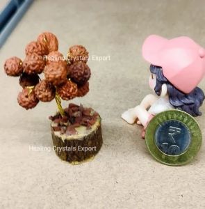 decorative mini rudraksha beads crystal tree