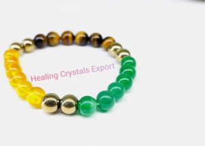 Money Magnet Multicolor Beaded Stretch Bracelet