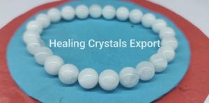 Moonstone Polished Beaded Stretch Bracelet