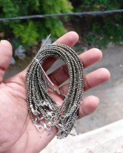 Pyrite Beaded Crystal Anklet Chain