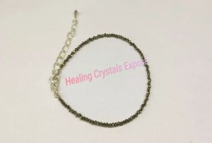 Pyrite Beaded Crystal Anklet Chain