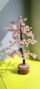 Rose Quartz Chip Crystal Decor Tree