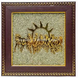 Seven Running Horse Pyrite Vastu Frame