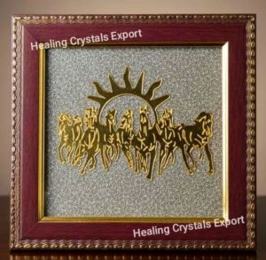 Seven Running Horse Pyrite Vastu Frame