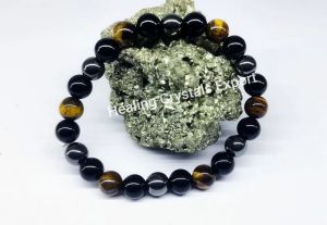 Triple Protection Mixed Stone Beaded Stretch Bracelet