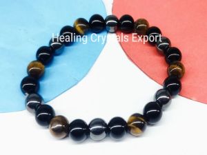 Triple Protection Mixed Stone Beaded Stretch Bracelet