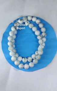 White Howlite Beaded Elastic Healing Bracelet