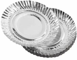 Plain Round Silver Paper Plate