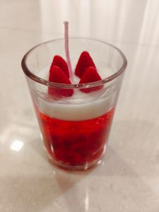 Strawberry Glass Decorative Scented Candle
