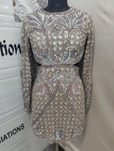 Heavy Embellished Short Cocktail Dress