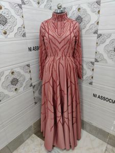 Dusty Rose Party Wear Gown