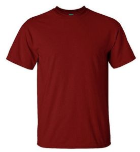 Mens Maroon Round Neck T-Shirts