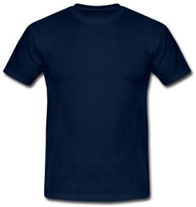 Mens Navy Blue Round Neck T-Shirts