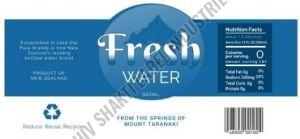 Water Bottle Label