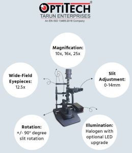 3 Step Changer Slit Lamp Biomicroscope