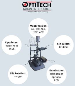 5 Step Changer Slitlamp Biomicroscope