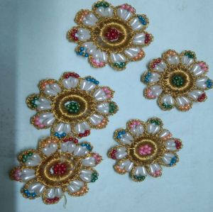Embroidered Crochet Flower